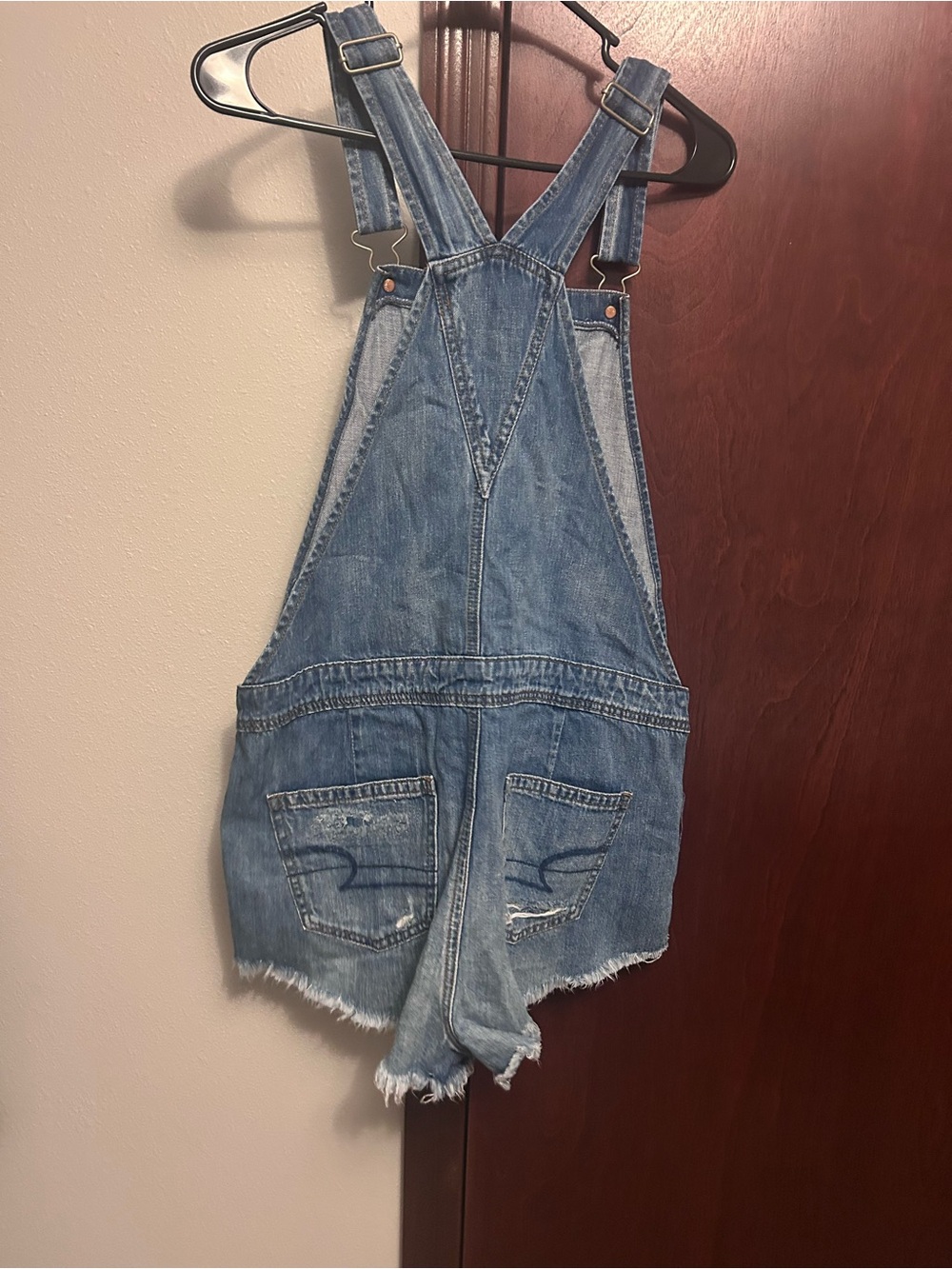Denim Short Overalls - Blue - Picture 2 of 4